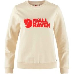 Fjall Raven - Sweat en coton biologique - Fjällräven Logo Sweater W Chalk White Flame Orange en Coton - Taille S - Blanc