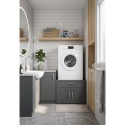 Deladeco Meuble support machine à laver graphite profondeur 69 cm Jesy Graphite