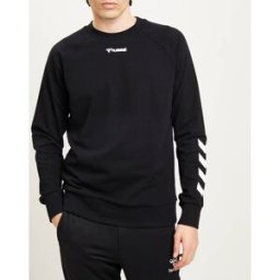 Hummel - Sweat Crewneck en Coton mélangé uni noir S