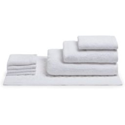 Bianco Perla - Ensemble de salle de bain en coton Elisa blanc - 8 pièces OS