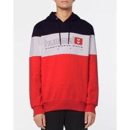 Hummel - Sweat hoodie Musa en Coton bicolore noir/rouge L