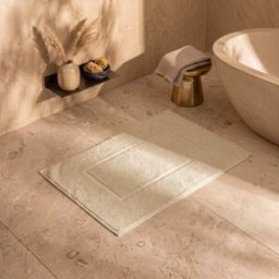 Bianco Perla - Tapis de bain en coton Luxe beige - 40x60 cm OS