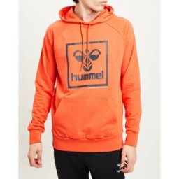 Hummel - Sweat à capuche en Coton mélangé logo orange S
