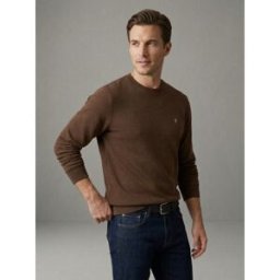 MCS - Sweat col rond chaud en coton Mathieu chocolat XXXL