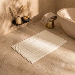 Bianco Perla - Tapis de bain en coton Luxe ivoire - 40x60 cm OS