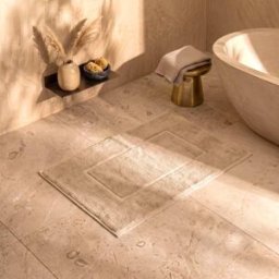 Bianco Perla - Tapis de bain en coton Luxe tourterelle - 40x60 cm OS