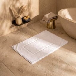 Bianco Perla - Tapis de bain en coton Luxe blanc - 40x60 cm OS