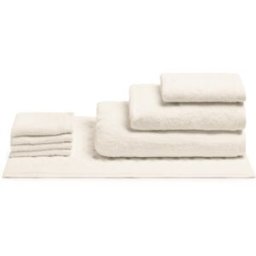 Bianco Perla - Ensemble de salle de bain en coton Elisa ivoire - 8 pièces OS