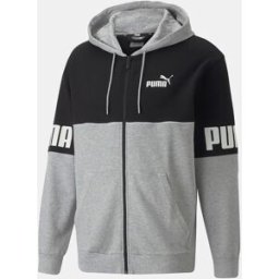 Puma - Sweat à capuche Power gris/noir S