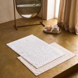 Bianco Perla - Tapis de bain en coton Elisa ivoire - 40x60 cm OS