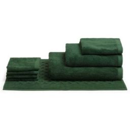 Bianco Perla - Ensemble de salle de bain en coton Elisa vert - 8 pièces OS