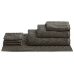 Bianco Perla - Ensemble de salle de bain en coton Elisa gris - 8 pièces OS