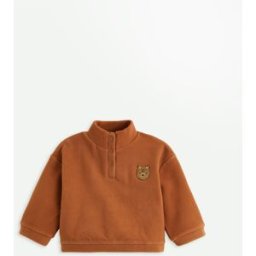Petit Béguin Sweat-shirt bébé en polaire Moka