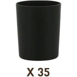 Apiculture.net - Matériel apicole français 35 verres à bougie 25cl laqués noir mat