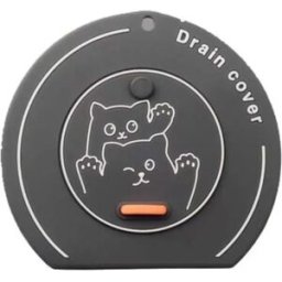INF Couvercle de drain de plancher de salle de bain 2-en-1 - Bouchon de drain anti-odeur et attrape-cheveux en silicone Gris