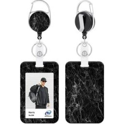 INF Porte-badge d'identification rétractable avec cordon - Idéal pour le travail et les événements