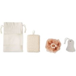 Set de bain personnalisé en coton CUIDA SET beige