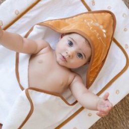 Trois Kilos Sept Cape de bain + gant Diplododo (70 x 70 cm)
