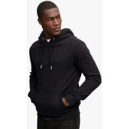 Superdry Homme Sweat à Capuche Logo Vintage Brodé Black Taille: M