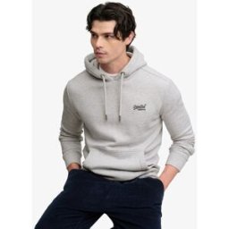 Superdry Homme Sweat à Capuche Logo Vintage Brodé Light Grey Taille: L
