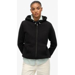 Superdry Femme Sweat à Capuche Doublé Borg Black Taille: 34