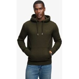 Superdry Homme Sweat à Capuche Logo Vintage Brodé Khaki Taille: M