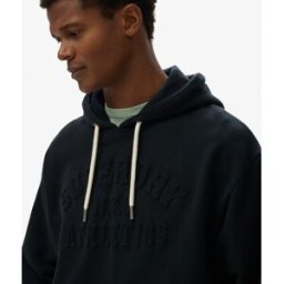Superdry Homme Sweat à Capuche Athletic Embossed Coupe Ample Black Taille: Xxl