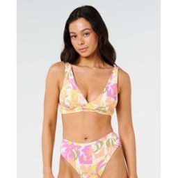 Rip Curl Haut de maillot de bain Deep V Topanga Geo Multicolore S Female