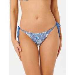 Rip Curl Bas de maillot de bain taille nouée tanga Catalina Waves Bleu Vintage S Female