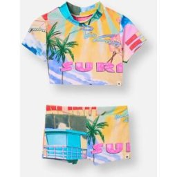 Rip Curl Maillot de bain Malibu manches courtes fille Multicolore 1-2 Female