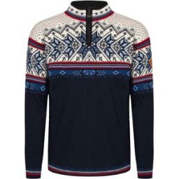 Dale of Norway - Pull en laine m�rinos - Vail M Sweater Midnightnavy Redrose Offwhite en Laine - Taille M - Navy