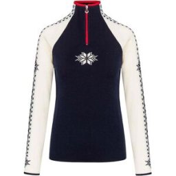 Dale of Norway - Pull en laine m�rinos - Geilo W Sweater Navy Offwhite Raspberry en Laine - Taille M