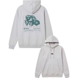 Eider - Sweat à capuche en coton biologique - Vintage 90's Hoodie White Grey en Coton - Taille XS - Blanc