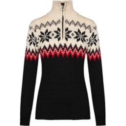 Dale of Norway - Pull en laine m�rinos - Myking W Sweater Black Raspberry Offwhite en Laine - Taille L - Noir