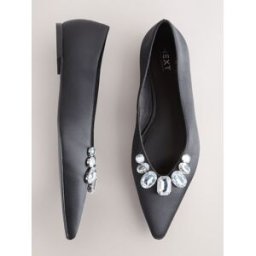 Next Ballerines Forever Comfort à bout pointu ornées de bijoux Noir EU 39 (UK 6)