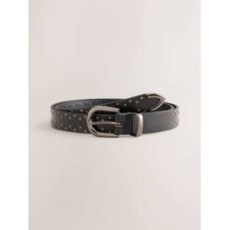 Next Ceinture régulière en cuir cloutée Noir L (FR 46-48)