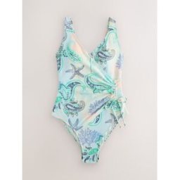 next Maillot de bain gainant froncé sur le côté crème FR 42 (EU 40)