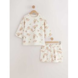 Next Ensemble sweat-shirt et short Vêtements d'intérieur crème L (FR 46-48)