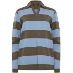 Long Tall Sally Sweat-shirt de rugby Long Tall Sally en coton rayé bleu FR 40 Tall (EU 38 T)