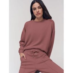 OSIA Sweat-shirt OSIA en modal à col rond Rose XL (FR 50-52)