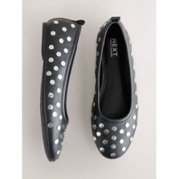 next Ballerines Forever Comfort à bout rond et naud arrière Noir EU 36 (UK 3.5)