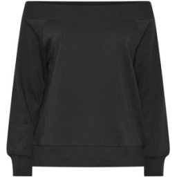 Yours Curve Yours Curve Sweat-shirt côtelé épaules dénudées Noir FR 52-54 (EU 50-52)