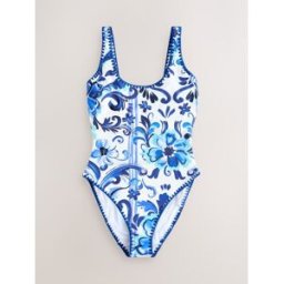 next DD Wired Col dégagé Tummy Control Maillot de bain pâle 100 F