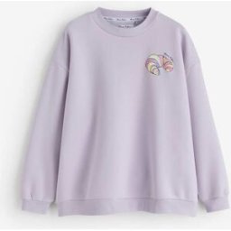 Olivia Rubin Olivia Rubin Sweat oversize à Col rond à motif multi croissant violet L (FR 46-48)