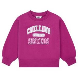 Hundred Pieces - Sweat col rond en coton Ronnie cassis 14 A