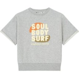 Hundred Pieces - Sweat col rond en coton Chris gris 16 A