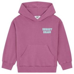 Hundred Pieces - Sweat capuche en coton Square parme 2/3A