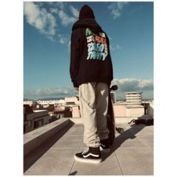 Hundred Pieces - Sweat zippé en coton Jayson bleu marine 16 A