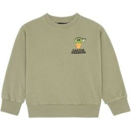 Hundred Pieces - Sweat col rond en coton Today vert kaki clair 14 A