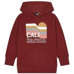 Hundred Pieces - Sweat capuche en coton Tower rouge foncé 2/3A